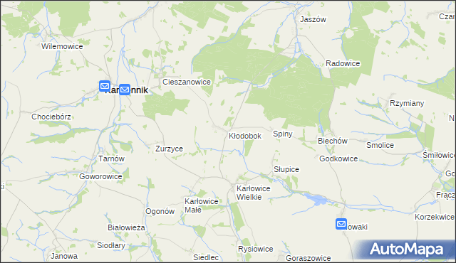 mapa Kłodobok, Kłodobok na mapie Targeo