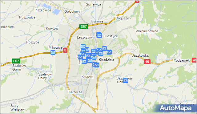 mapa Kłodzka, Kłodzko na mapie Targeo