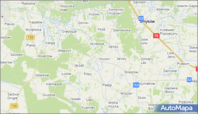 mapa Kłucko, Kłucko na mapie Targeo