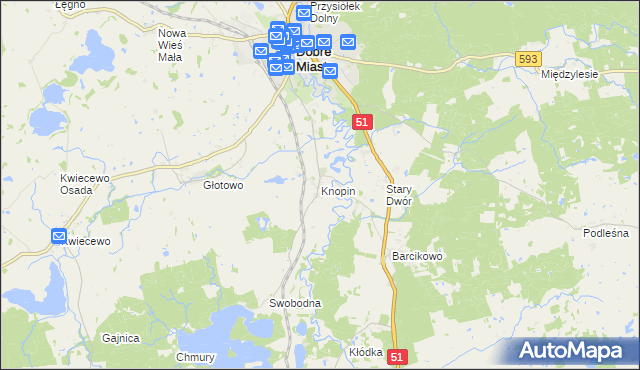mapa Knopin, Knopin na mapie Targeo