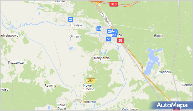 mapa Kobylarnia gmina Nowa Wieś Wielka, Kobylarnia gmina Nowa Wieś Wielka na mapie Targeo