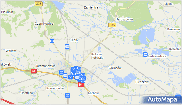 mapa Kolonia Kołłątaja, Kolonia Kołłątaja na mapie Targeo
