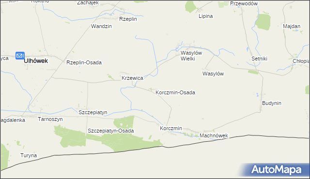 mapa Korczmin-Osada, Korczmin-Osada na mapie Targeo
