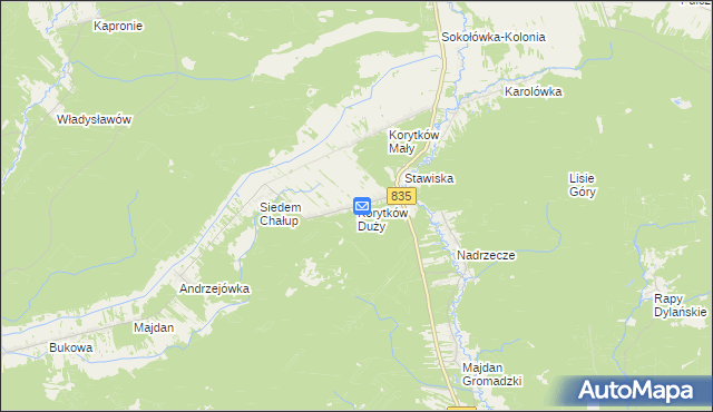 mapa Korytków Duży, Korytków Duży na mapie Targeo