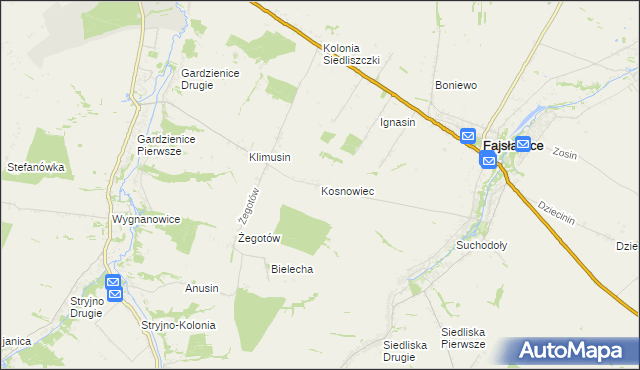 mapa Kosnowiec, Kosnowiec na mapie Targeo