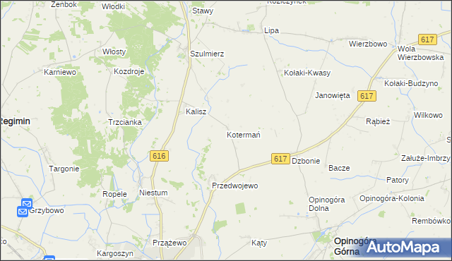 mapa Kotermań, Kotermań na mapie Targeo