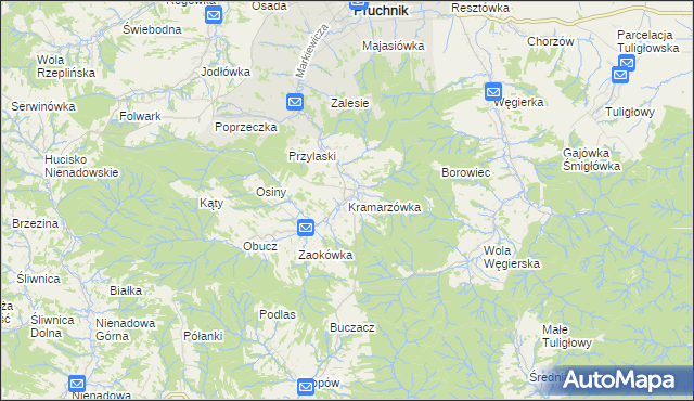 mapa Kramarzówka, Kramarzówka na mapie Targeo