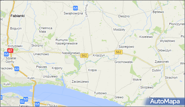mapa Krojczyn, Krojczyn na mapie Targeo