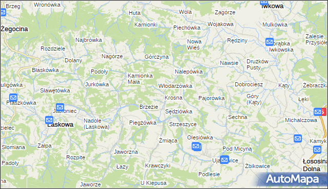 mapa Krosna, Krosna na mapie Targeo