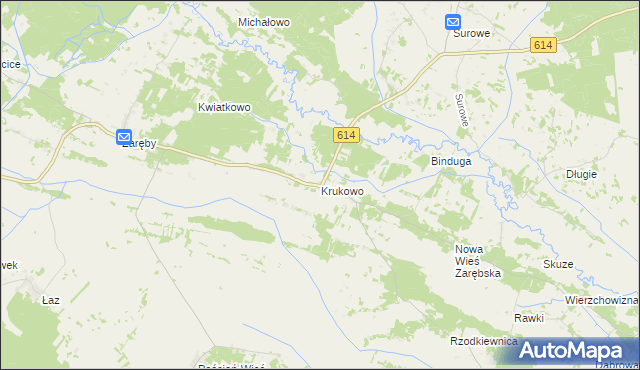 mapa Krukowo gmina Chorzele, Krukowo gmina Chorzele na mapie Targeo