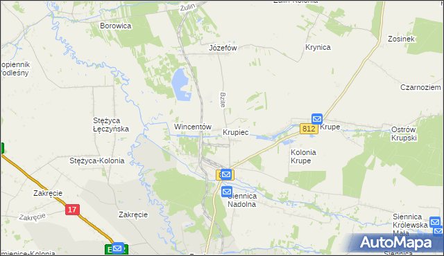 mapa Krupiec, Krupiec na mapie Targeo