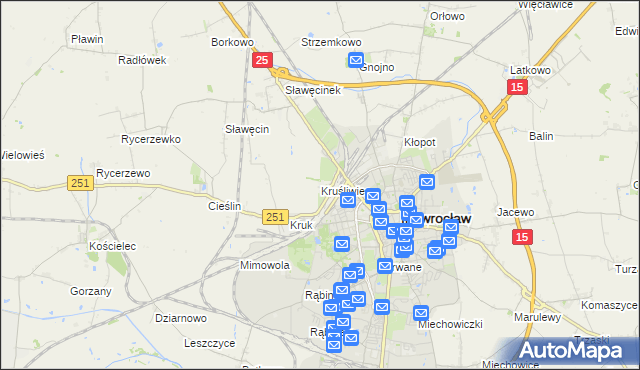 mapa Kruśliwiec, Kruśliwiec na mapie Targeo