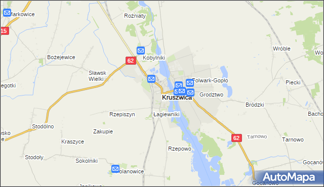 mapa Kruszwica, Kruszwica na mapie Targeo