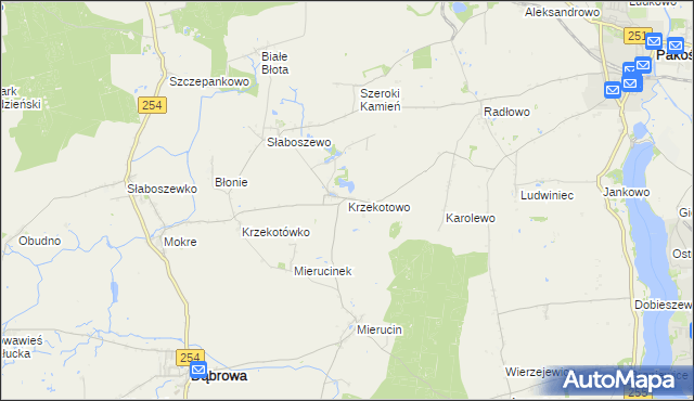 mapa Krzekotowo, Krzekotowo na mapie Targeo