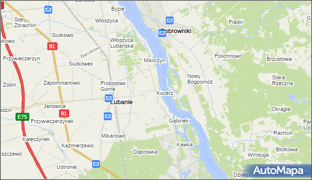 mapa Kucerz, Kucerz na mapie Targeo