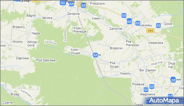 mapa Kuleje, Kuleje na mapie Targeo