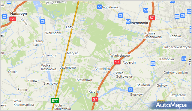mapa Kuleszówka, Kuleszówka na mapie Targeo