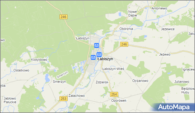 mapa Łabiszyn powiat żniński, Łabiszyn powiat żniński na mapie Targeo