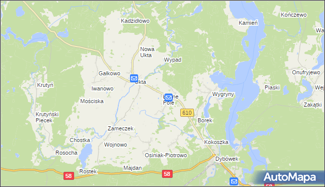 mapa Ładne Pole, Ładne Pole na mapie Targeo