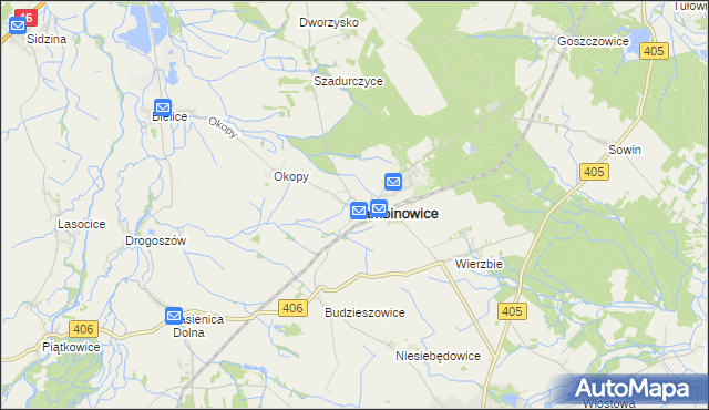 mapa Łambinowice, Łambinowice na mapie Targeo