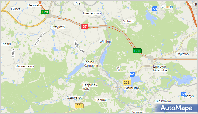 mapa Łapino, Łapino na mapie Targeo