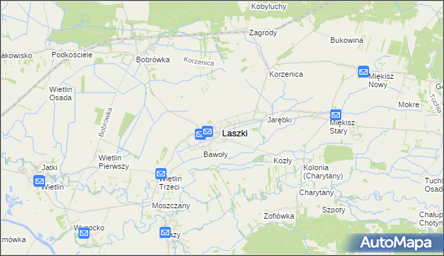mapa Laszki powiat jarosławski, Laszki powiat jarosławski na mapie Targeo