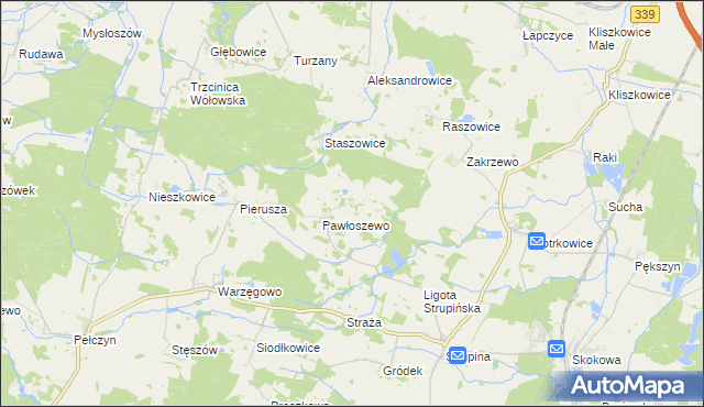 mapa Łazarzowice, Łazarzowice na mapie Targeo