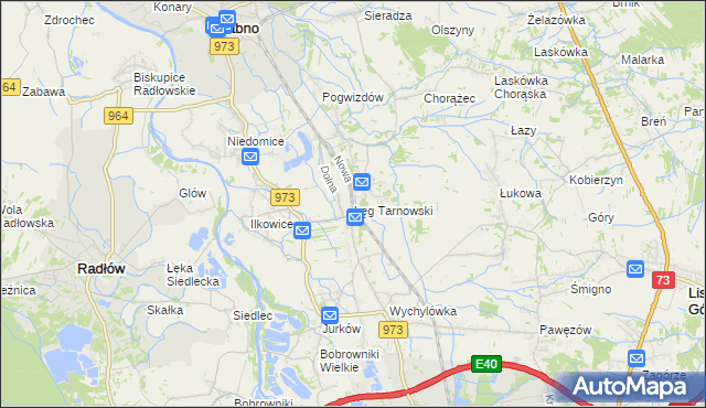 mapa Łęg Tarnowski, Łęg Tarnowski na mapie Targeo