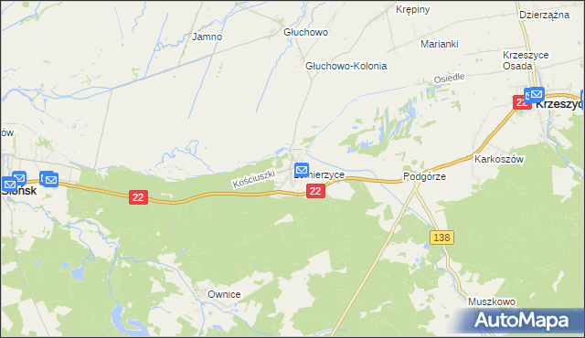 mapa Lemierzyce, Lemierzyce na mapie Targeo