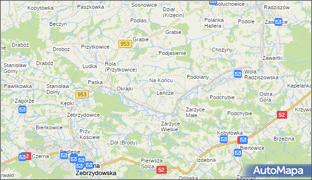 mapa Leńcze, Leńcze na mapie Targeo