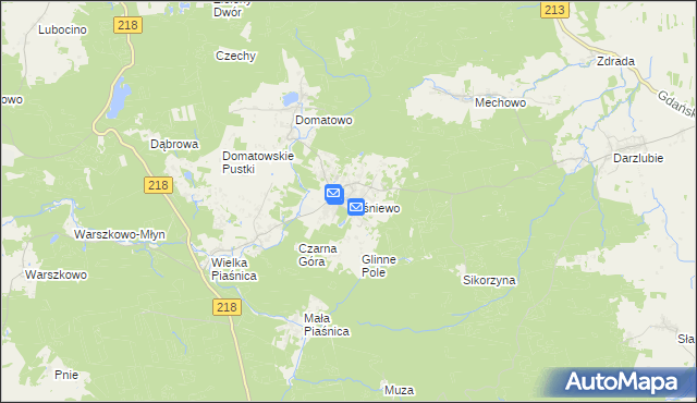 mapa Leśniewo gmina Puck, Leśniewo gmina Puck na mapie Targeo