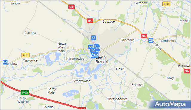 mapa Lewin Brzeski, Lewin Brzeski na mapie Targeo