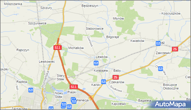 mapa Lewków, Lewków na mapie Targeo