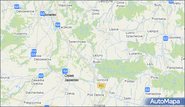 mapa Łężyny, Łężyny na mapie Targeo