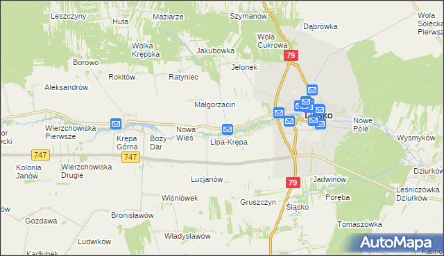 mapa Lipa-Miklas, Lipa-Miklas na mapie Targeo