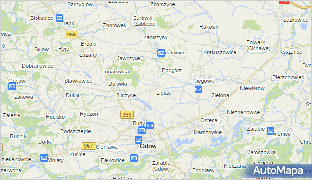 mapa Liplas, Liplas na mapie Targeo