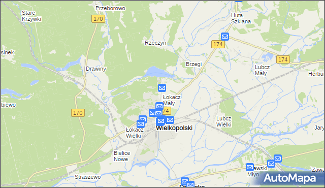 mapa Łokacz Mały, Łokacz Mały na mapie Targeo