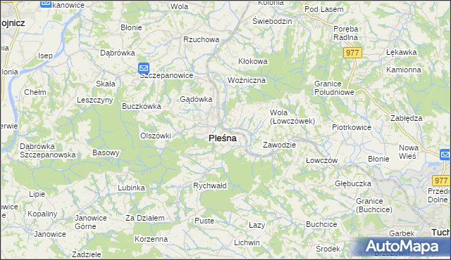 mapa Łowczówek, Łowczówek na mapie Targeo