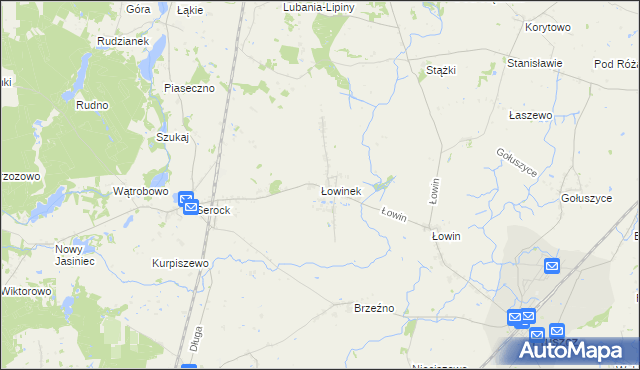 mapa Łowinek, Łowinek na mapie Targeo