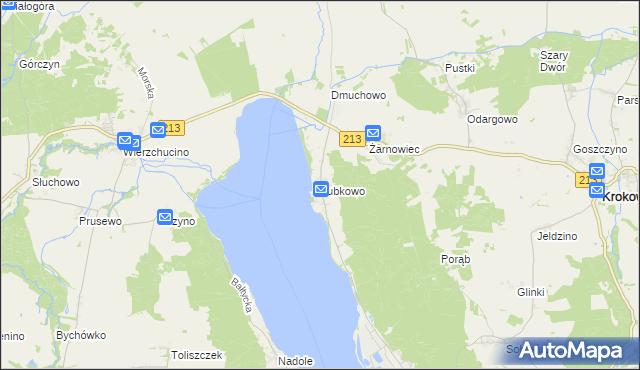 mapa Lubkowo gmina Krokowa, Lubkowo gmina Krokowa na mapie Targeo
