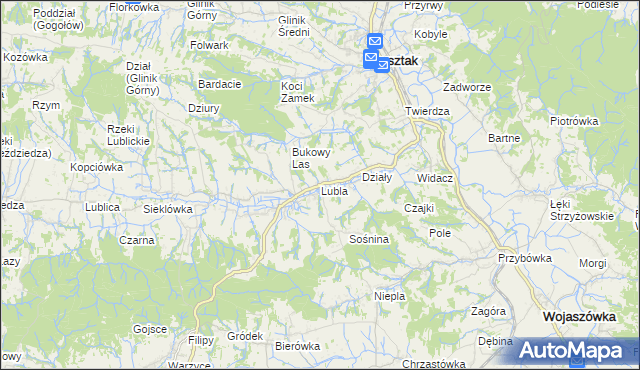 mapa Lubla, Lubla na mapie Targeo