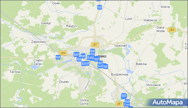 mapa Lubsko, Lubsko na mapie Targeo