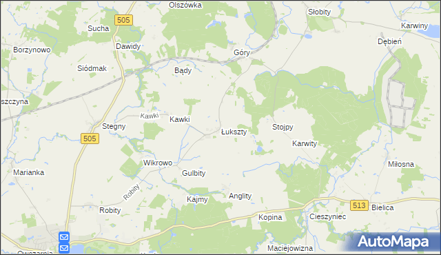 mapa Łukszty, Łukszty na mapie Targeo