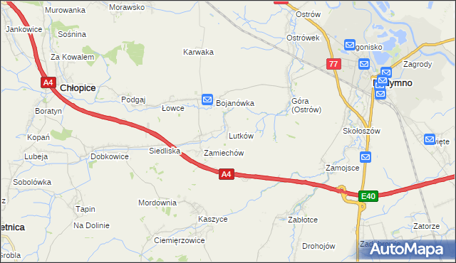 mapa Lutków, Lutków na mapie Targeo