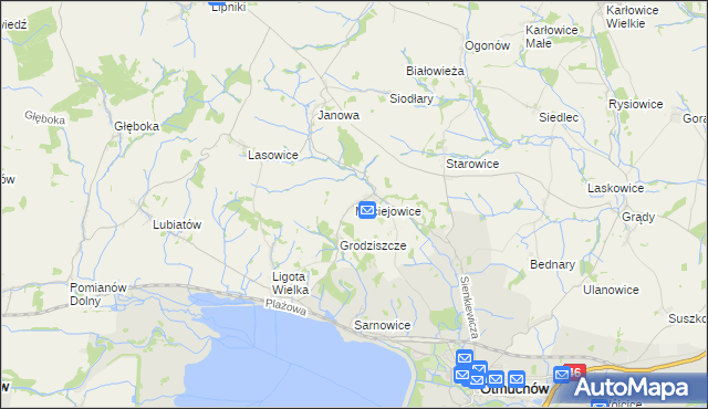 mapa Maciejowice gmina Otmuchów, Maciejowice gmina Otmuchów na mapie Targeo