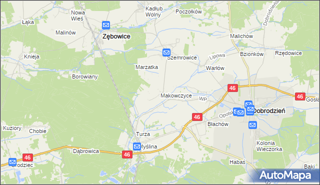 mapa Makowczyce, Makowczyce na mapie Targeo