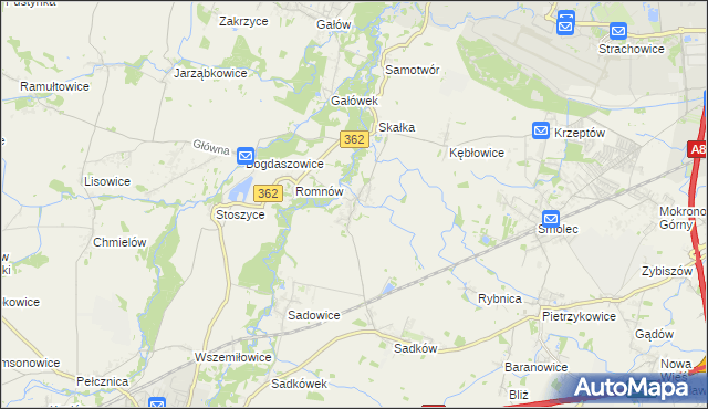 mapa Małkowice gmina Kąty Wrocławskie, Małkowice gmina Kąty Wrocławskie na mapie Targeo