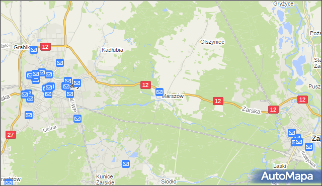 mapa Marszów, Marszów na mapie Targeo