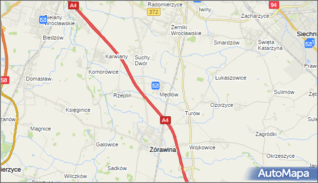 mapa Mędłów, Mędłów na mapie Targeo