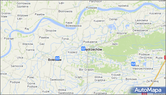 mapa Mędrzechów, Mędrzechów na mapie Targeo